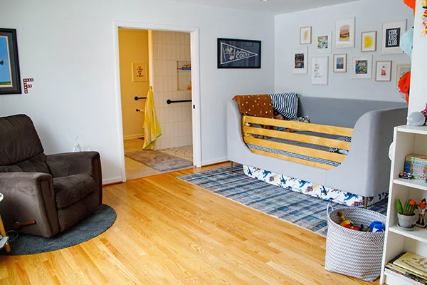 interior view of a special needs bedroom suite home addition