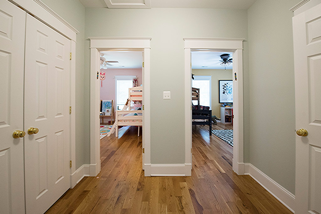 Side-by-side bedrooms were included as part of the home addition.