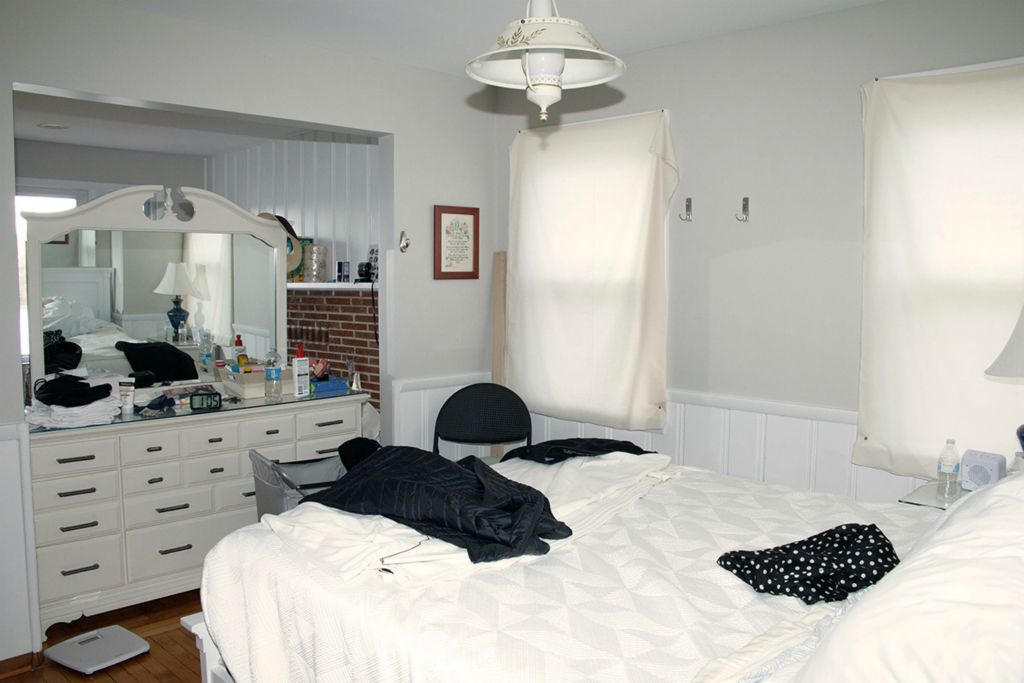 The old dining room was being used as a bedroom.